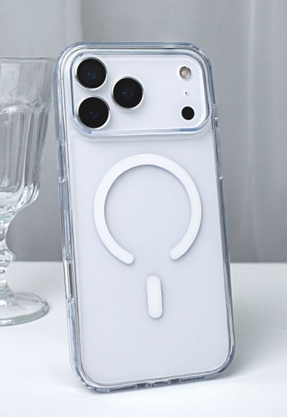 Ốp Lưng Magsafe Mipow Kingbull Button control Tempered Glass Transparent iPhone 17 Pro Max MGB17D