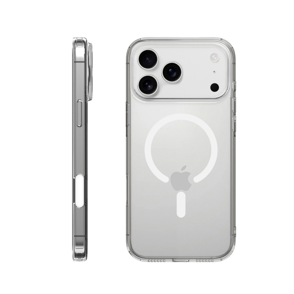 Ốp Lưng Magsafe Mipow Kingbull Button control Tempered Glass Transparent iPhone 17 Pro Max MGB17D