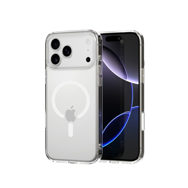 Ốp Lưng Magsafe Mipow Kingbull Button control Tempered Glass Transparent iPhone 17 Pro Max MGB17D