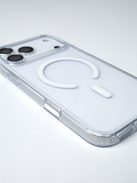 Ốp Lưng Magsafe Mipow Kingbull Button control Tempered Glass Transparent iPhone 17 Pro Max MGB17D