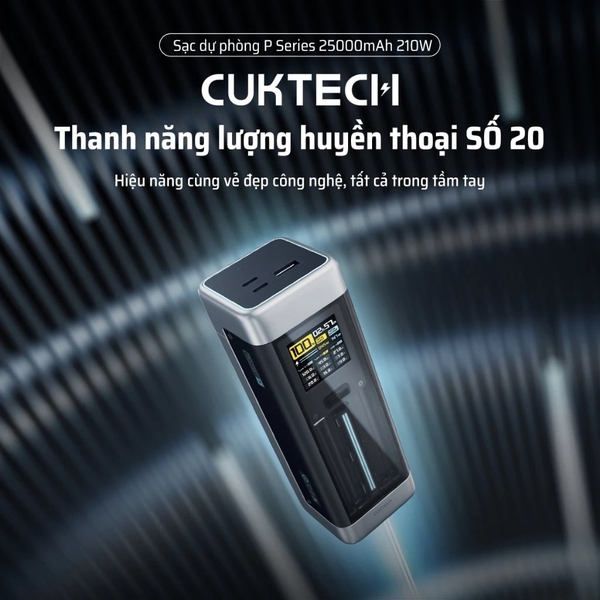 Pin Dự Phòng Cuktech 20 Power Bank 25.000mAh 210W - P23