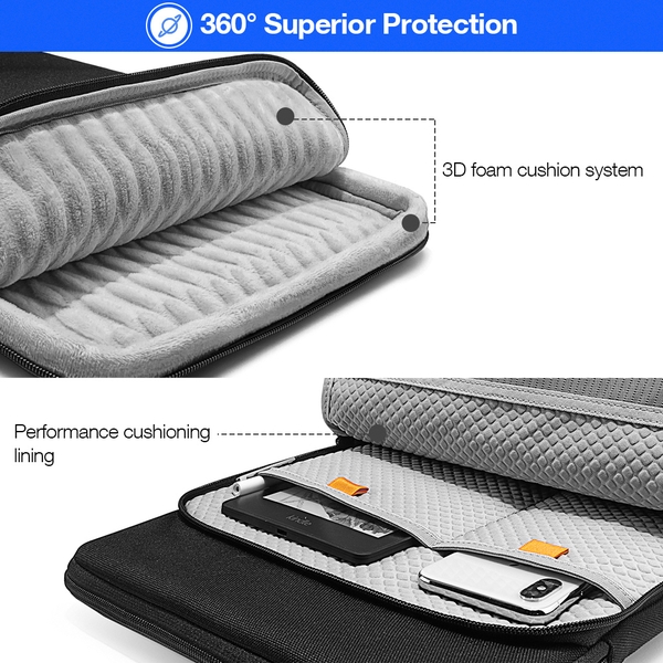 TÚI XÁCH CHỐNG SỐC TOMTOC 360° PROTECTION PREMIUM MACBOOK PRO 15 INCH NEW H13