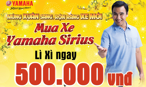 Cơ hội hấp dẫn không thể bỏ lỡ: Nhận ngay 500,000VNĐ trên giá bán khi mua các sản phẩm Yamaha Sirius!