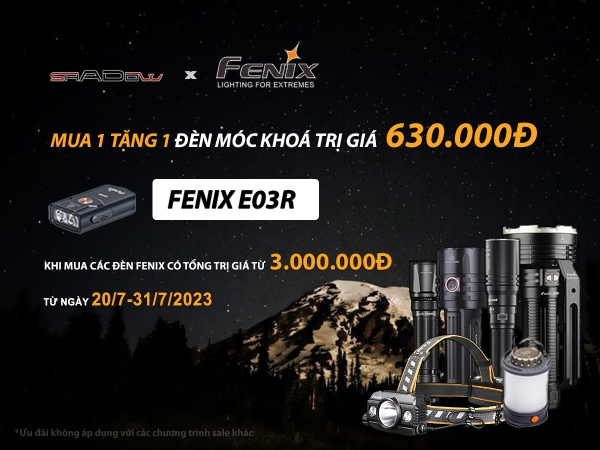 MUA 1 TẶNG 1 - TRI ÂN KHÁCH HÀNG - TẶNG ĐÈN PIN FENIX