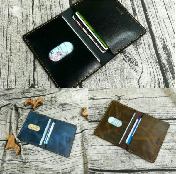 MN29 - Ví mini đựng thẻ, giấy tờ da bò handmade