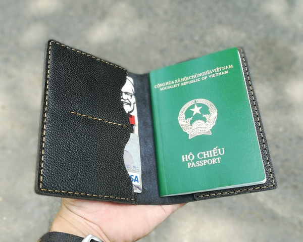 VNPP - Ví da passport handmade da bò