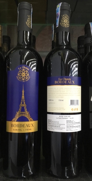 Rượu Vang La Chaux Bordeaux 1 Rượu vang đỏ La Chaux Bordeaux-Pháp, chai (750ml, 13.5%) Siêu thị Đức Thành