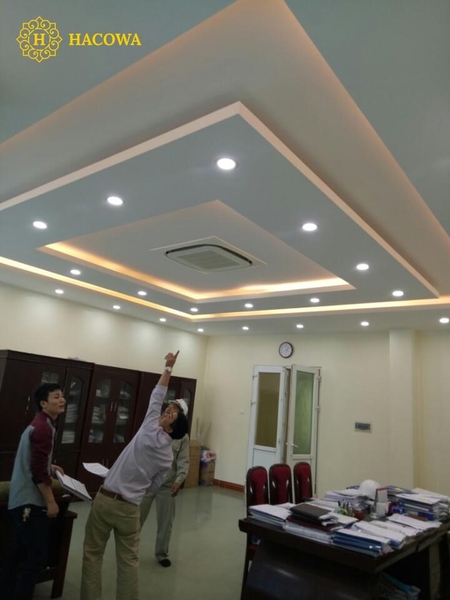 Thi công làm trần Thạch Cao tại nhà máy Xi-măng Trung Sơn - tỉnh Hòa Bình