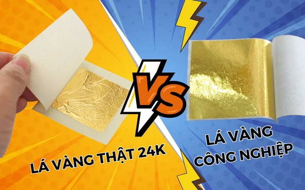 Nhận biết lá vàng thật và vàng công nghiệp bằng mắt thường