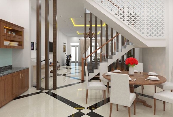 Vách CNC ngăn cầu thang 