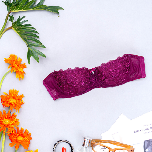 【BELLA】Samuel Áo ngực không dây cài trước chống tuột cao cấp ( Nho )