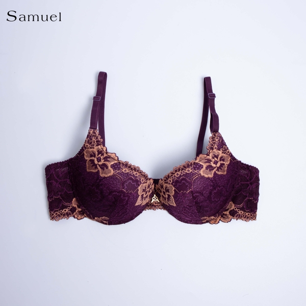 【 Reno】 Áo ngực Đài Loan Samuel Mút NanoBon Nguyên Ngực Siêu Nâng ( Màu Nho )