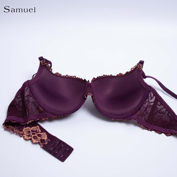 【 Reno】 Áo ngực Đài Loan Samuel Mút NanoBon Nguyên Ngực Siêu Nâng ( Màu Nho )