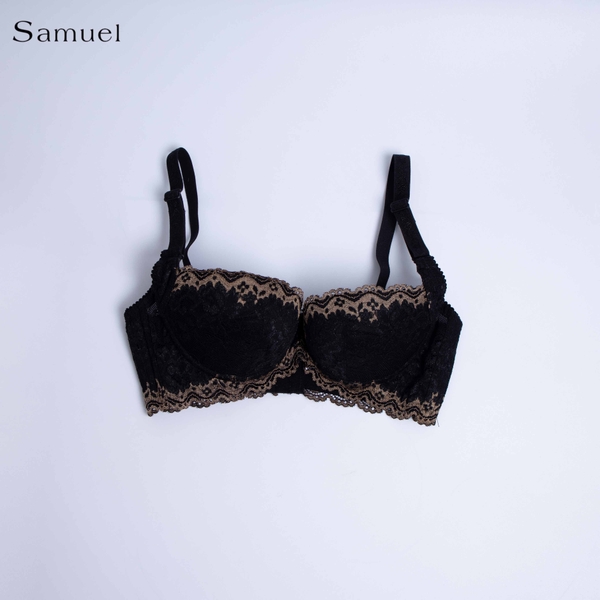 【 Opal】Samuel Áo Ngực Ren Siêu Nâng Đài Loan Mút Lót Vải Nanobon Viền Ren 3 móc cài ( Màu Đen  )