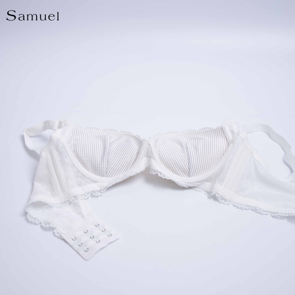 【 Opal】Samuel Áo Ngực Ren Siêu Nâng Đài Loan Mút Lót Vải Nanobon Viền Ren 3 móc cài ( Màu Trắng  )