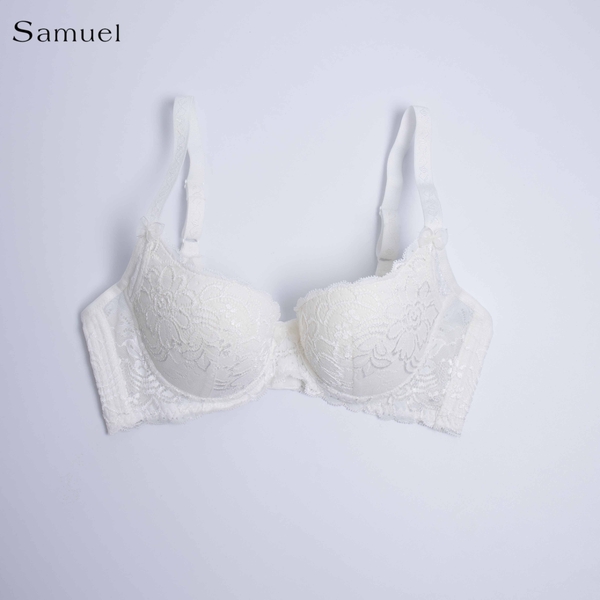 Áo ngực Đài Loan Ren Mút Nanobon Ép Mỏng 3 Móc Cài ( Màu Trắng )