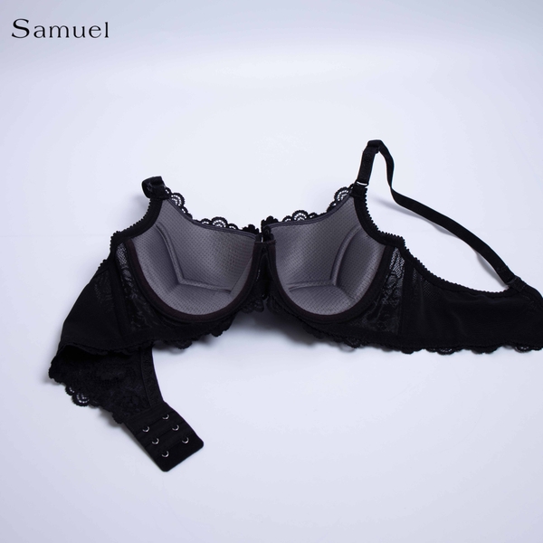 【Jade】Samuel Áo ngực Đài Loan Mút Nanobon Ép Mỏng Ren ( Đen)