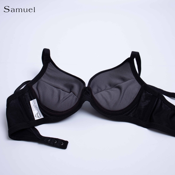 【 Sana 】Samuel Áo ngực T-shirt Đài Loan Cúp Trơn ( Màu Đen )