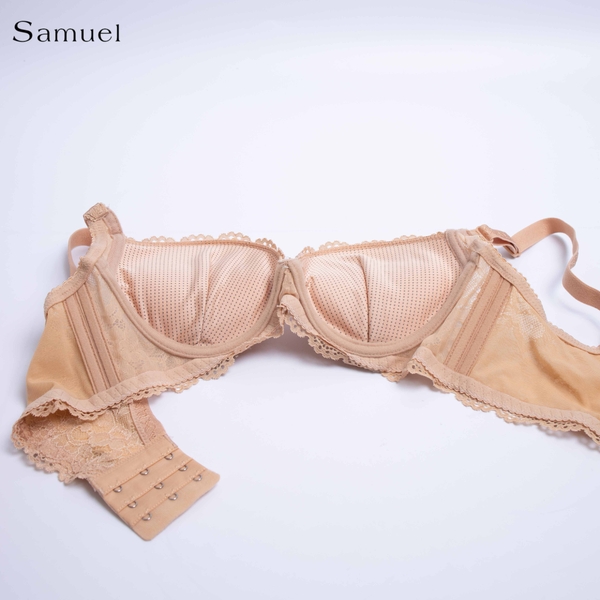 Áo Ngực Opal Ren Siêu Nâng Đài Loan Mút Lót Vải Nanobon Viền Ren 3 móc cài ( Màu Da  )