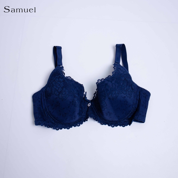 【LARA】Samuel Áo ngực Đài Loan Mút Mỏng Nguyên Ngực Ren ( Xanh Đen )