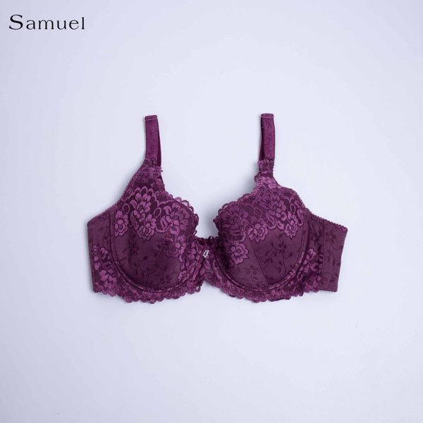 【LARA】Samuel Áo ngực Đài Loan Mút Mỏng Nguyên Ngực Ren ( Nho Rượu Vang )