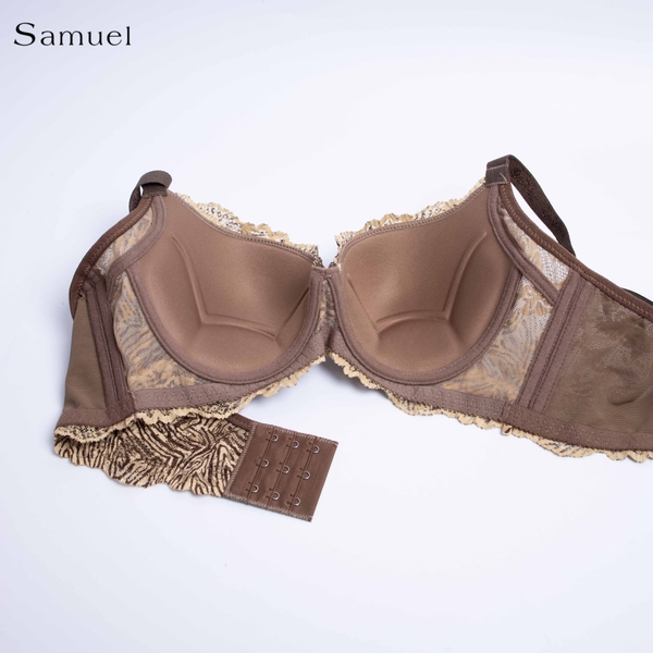 Samuel Tera Áo Ngực Ren Đài Loan Mút Ép Viền Ren Cánh Buồm Lưng