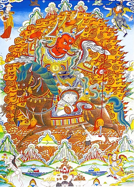 Trảo Oa Hộ Pháp Tsiu Marpo pháp khí Tây Tạng mang ý nghĩa hộ trì và bảo hộ tâm linh