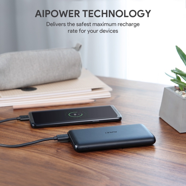 Aukey PB-XN10 - Pin Sạc Dự Phòng 10000mAh Công Nghệ & Type C 15W