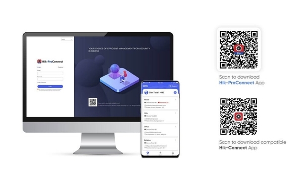 Quét mã QR để tải ứng dụng camera Hikvision về điện thoại