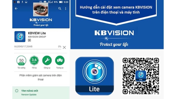 Tải ứng dụng KBVIEW Lite để cài đặt camera KBVISION 