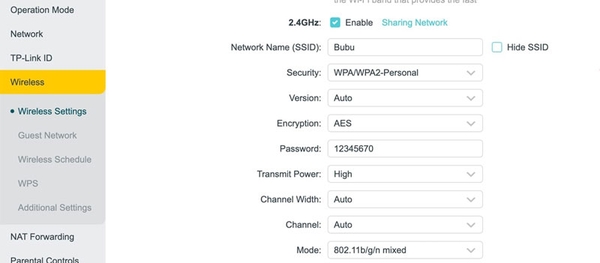 Cài đặt mạng Wifi cho Router phụ