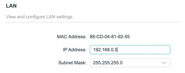 Đặt địa chỉ IP cố định cho Router Wifi phụ