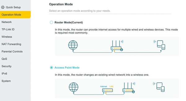 Để rút ngắn quá trình cài đặt chọn Access Point.