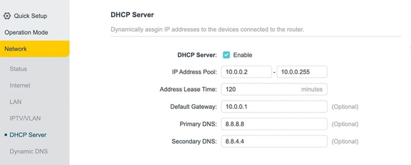 Thay đổi IP nếu trùng với dãy IP mà Router chính đang cấp phát