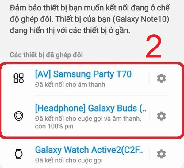 Chọn thiết bị để kết nối