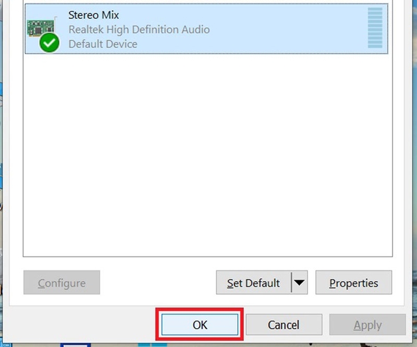 Sau khi thiết lập xong bạn chọn “OK”