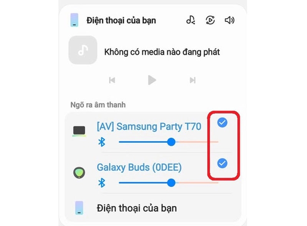 Chọn loa bạn muốn kết nối