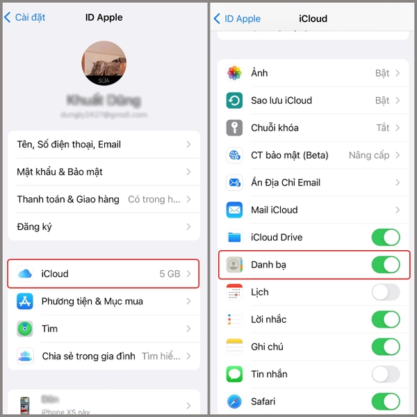 Cách lấy lại danh bạ iPhone bằng iCloud nhanh gọn lẹ