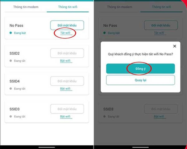 Bạn tìm mục Quản lý modem wifi