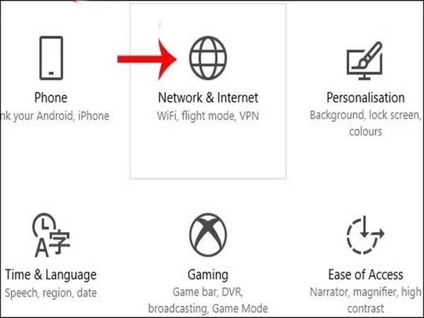Truy cập vào Network and Sharing Center để chuyển sang IPv6.