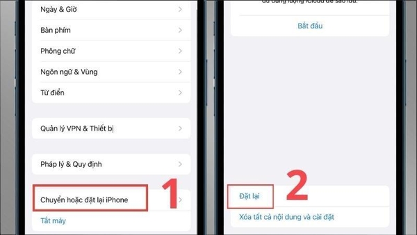 Khôi phục lại cài đặt ban đầu của iPhone để đảm bảo máy không từ chối nhận SIM 4G