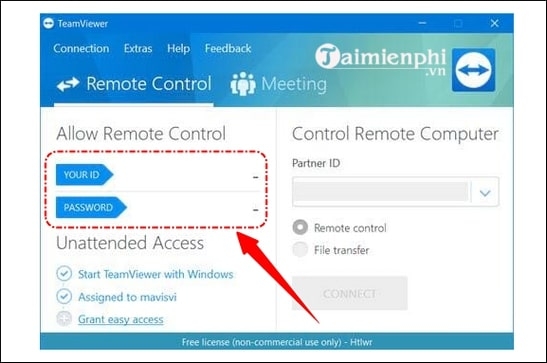 Lỗi phổ biến và hay gặp trên teamview là không hiển thị ID và Pass