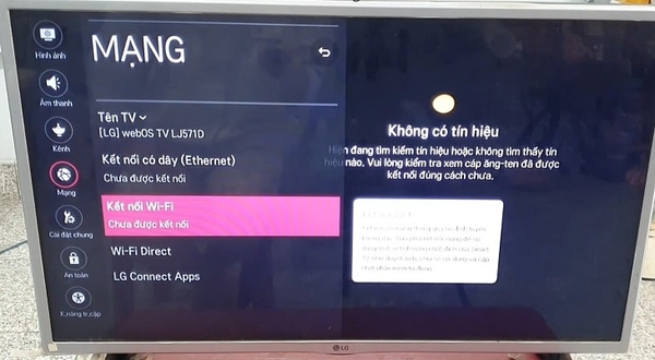 Tìm hiểu về nguyên nhân tivi LG không kết nối được Wifi