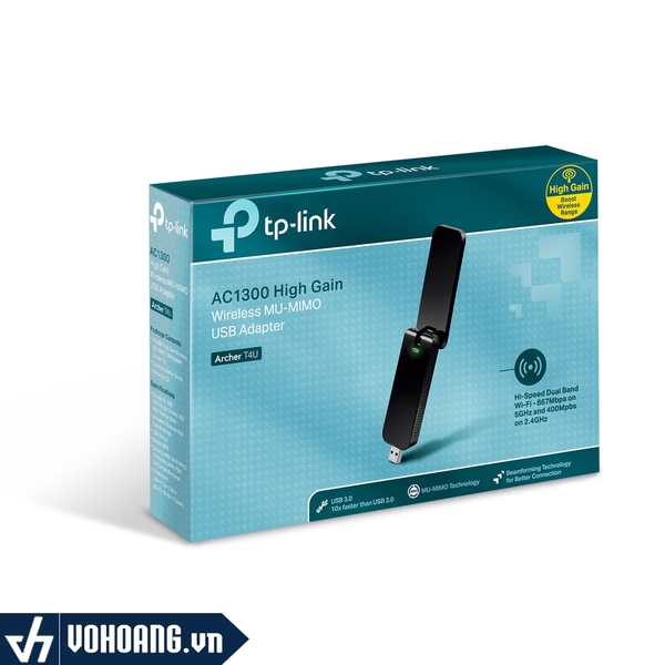 TP-Link Archer T4U | USB Thu Sóng Wi-Fi Băng Tần Kép Chuẩn AC1300 | Hàng Chính Hãng