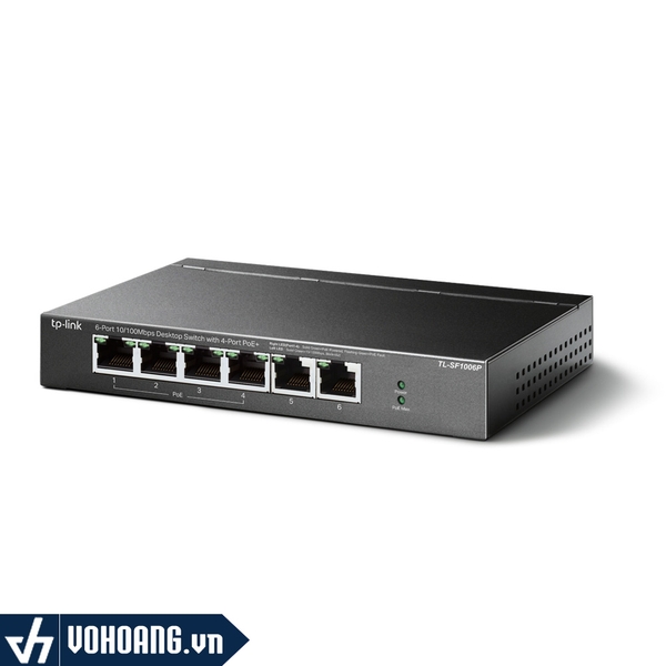 TP-Link SF1006P | Switch 4 Port PoE, 2 Uplink Giải Pháp Cấp Nguồn Camera Giá Rẻ | Hàng Chính Hãng