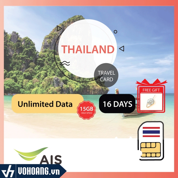 Sim du lịch Thái Lan | Dung Lượng Data 15GB Thoải Mái Sử Dụng Trong 7 Ngày