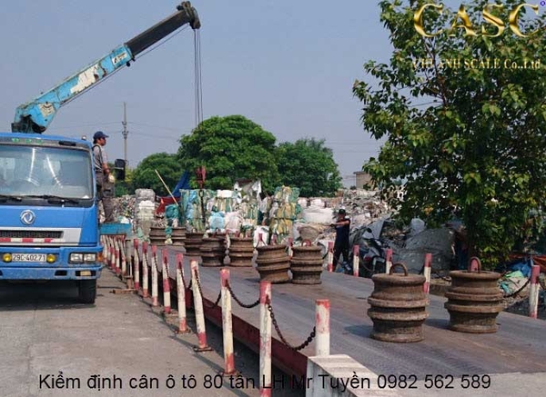 Hiệu chỉnh cân ô tô 80 tấn