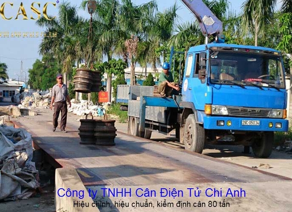 Kiểm định cân xe tải 80 tấn