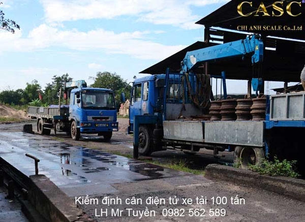 Kiểm định cân ô tô 100 tấn