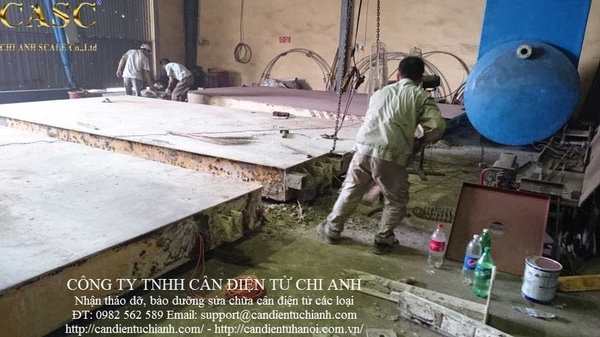 Bảo dưỡng cân ô tô 120 tấn công ty CP 136 BQP 